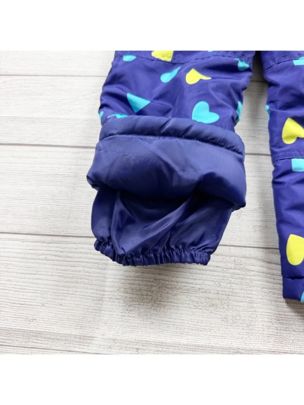 OshKosh Bgosh Girls Heart Print Insulated Snow Bib Overalls Adjustable Straps 4